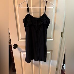 Gianna Bini Black Linen dress with ruffle top size L